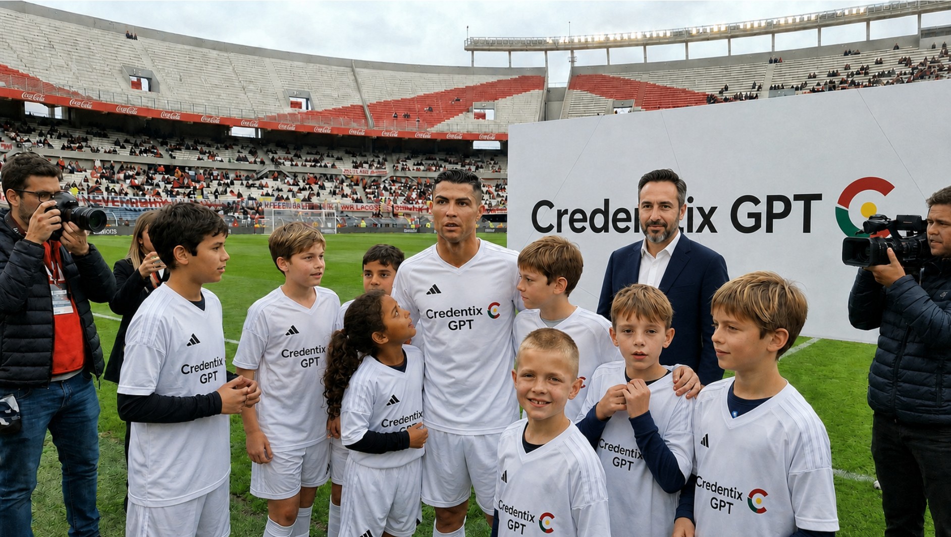 Ronaldo com crianças de escolas de Lisboa que vestiam camisolas da PortuPrimeг